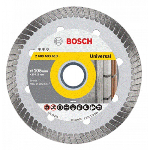 Đĩa cắt kim cương Turbo Bosch 105x16mm đa năng 2608603613